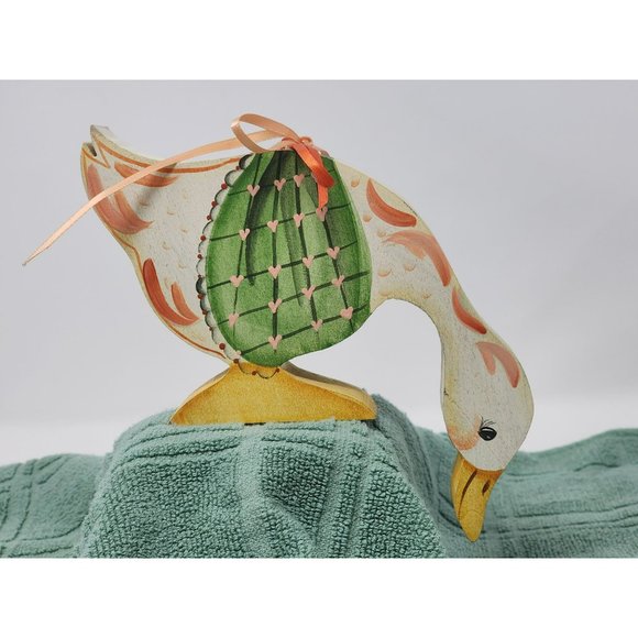 Vintage Folk Art Goose/Duck Farmhouse Kitchen Wood Shelf Duck/Goose Hand Painted - Picture 3 of 9
